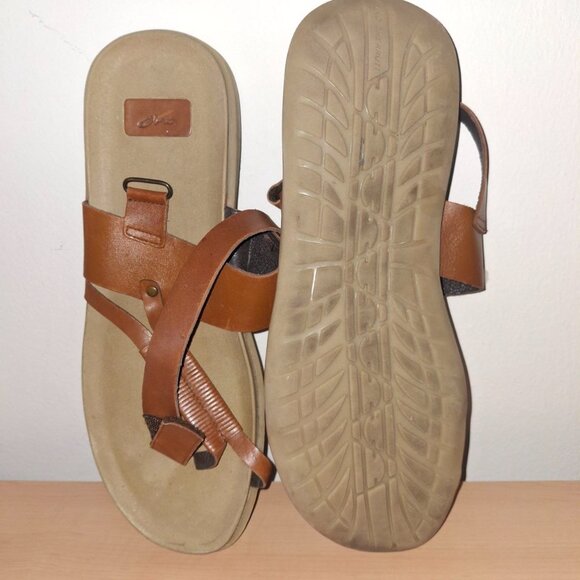 GINO CHERRUTI Men’s Leather Toe Loop Sandals – Casual Slip-On Comfort - Picture 3 of 7